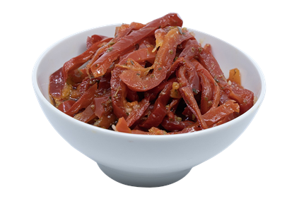 Paprikastrimlor i olja