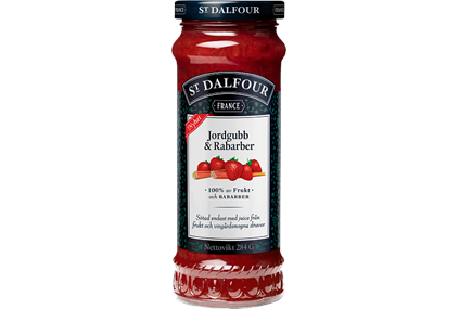 St. Dalfour Jordgubb & Rabarber 6x284g