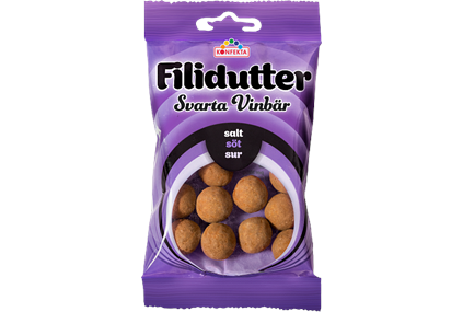 Konfekta Filidutter Svart Vinbär 65g
