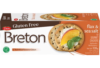 Breton Gluten free Flax & Seasalt 12x135g