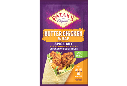 Patak´s Butter Chicken Wrap Kryddmix 18x25g