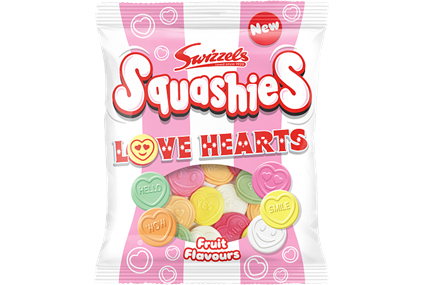 Squashies Love Hearts 12x120g
