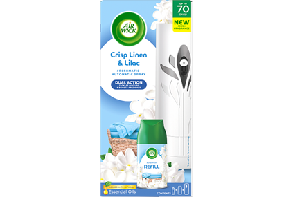 Air Wick Freshmatic Auto Spray Starter Kit Crisp Linen 250ml