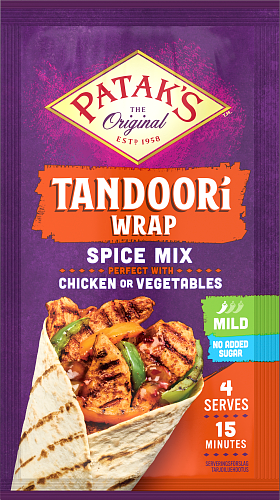 Patak´s Tandoori Wrap Kryddmix 18x25g