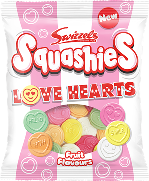 Squashies Love Hearts 12x120g
