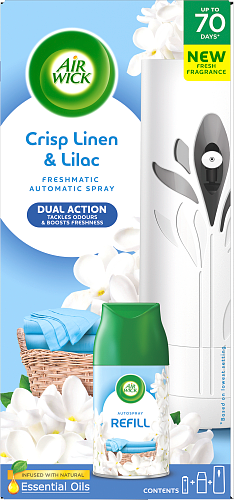 Air Wick Freshmatic Auto Spray Starter Kit Crisp Linen 250ml