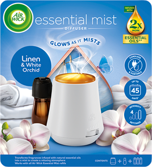 Air Wick Ess. Mist Starterkit  Linen & White Orchids 20ml